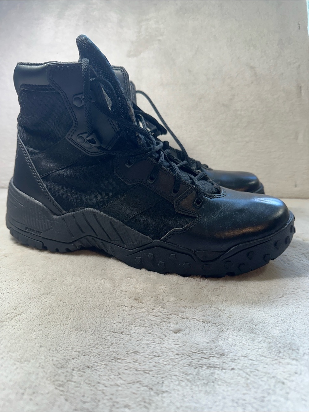 Danner Black Tactical Lace-Up Boots Side Zip Scorch